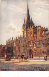 BR81115 oxofrd st mary s church postcard painting uk