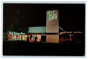 c1905 Pal's Package Room And Dining Room Cocktails View At Night Postcard 