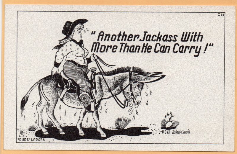 13429 Comic Dude Larsen/Hoke Denetsosis Card - Another Jackass 1949