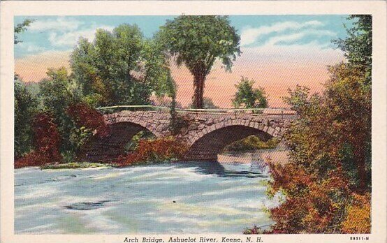 Arch Bridge Ashuelot River Keene New Hampshire 1955