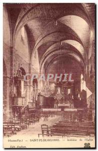 Old Postcard Saint-Pé-de-Bigorre Interior of I Church