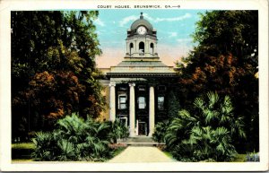 Vtg Brunswick Georgia GA Court House 1920s Postcard