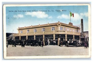 C. 1920 Lower California Commercial Co Curio Store Tijuana Mexico Postcard P222