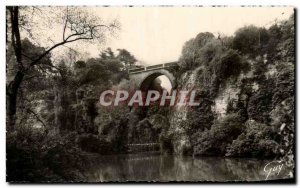 Modern Postcard Paris And Its Wonders The Buttes Chaumont Park Lake and Bridge