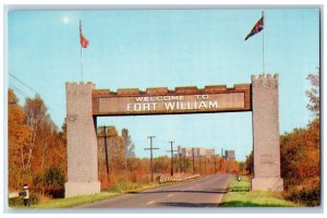 Fort William Ontario Canada Postcard Gateway to the Lakehead Cities c1960's