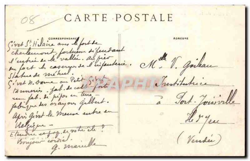 Givet - Vue Generale - Old Postcard