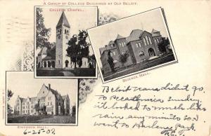 Beloit Wisconsin College Building Multiview Antique Postcard K84474