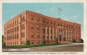 Postcard Headquarters Building Supreme Forest Woodmen Circle Omaha Nebraska NE