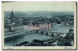 Old Postcard Panorama Torino