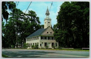 Postcard Midway Church Road Street Savannah and Brunswick at Midway Georgia GA