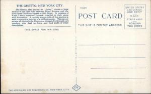 New York City THE GHETTO Street Vendors c1915 Postcard