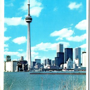 c1970s Toronto, Canada CN Tower Skyline Lake Ontario View Chrome 4x6 PC M17