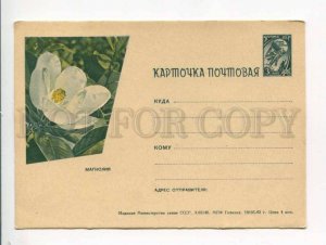 414267 USSR 1963 year magnolia flowers postal postcard P/ stationery