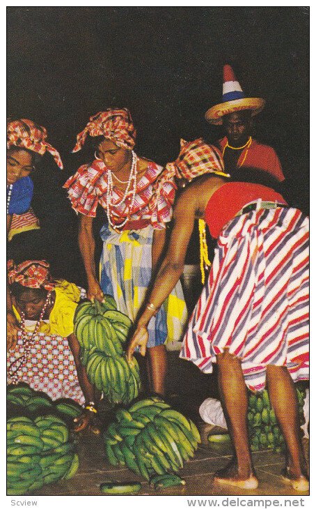 JAMAICA; Native Girls doing the Banana Dance, British West Indies,  40-60s