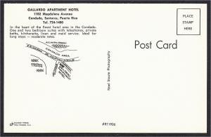 Puerto Rico San Juan Gallardo Apartment Hotel Blackton Store 1960s-70s Postcard