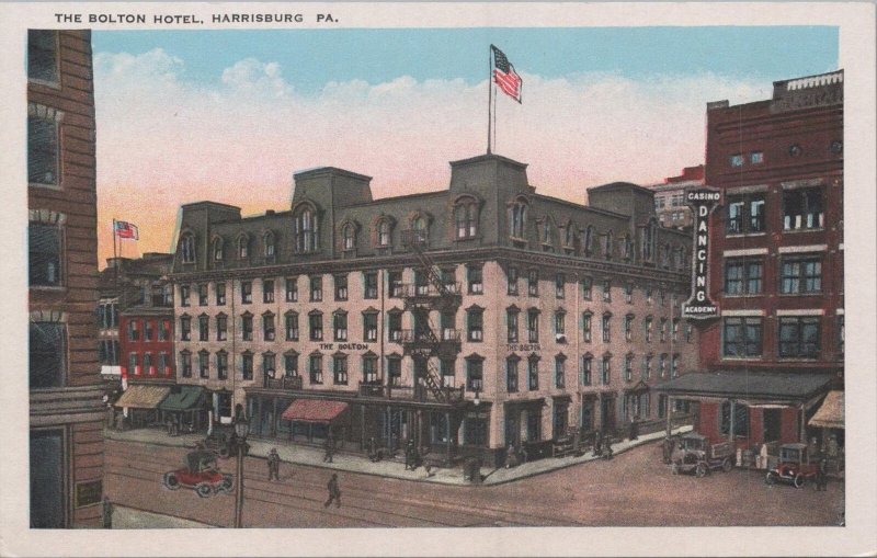 Postcard The Bolton Hotel Harrisburg PA