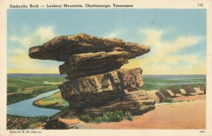 Umbrella Rock Lookout Mountain Chattanooga, Tennessee Postcard 2T5-319 