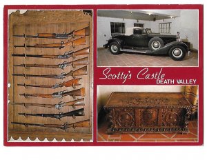 Scotty's Castle Split View Guns, 1933 Packard, Old Spanish Chest Death Valley CA