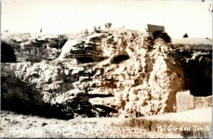 Postcard Israel Jerusalem RPPC Real Photo The Garden Tomb K6