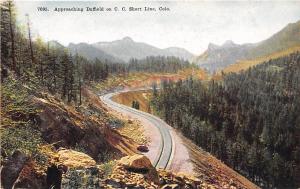 Cripple Creek Short Line Railroad Duffield Approach Colorado postcard