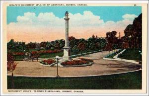 Canada - Quebec, Plains of Abraham. Wolfe's Monument