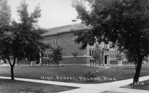 Real Photo Postcard High School in Wadena, Minnesota~123379