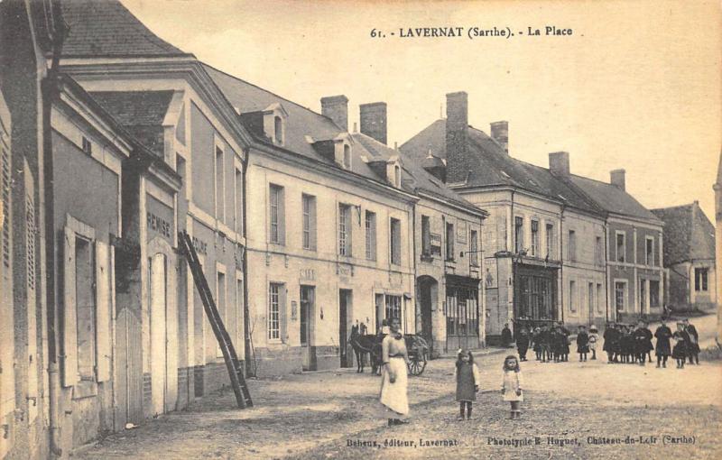 Lavernat France (Sarthe) - La Plce Postcard