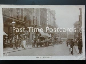 BIRMINGHAM High Street showing TURKISH BATHS & H.SPENCER c1921 RP