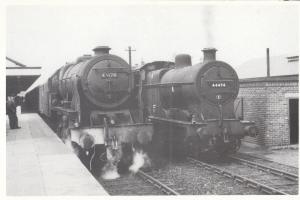 Warrington Station in 1963 Royal Scot 46170 Train British Legion Bank Quay Po...