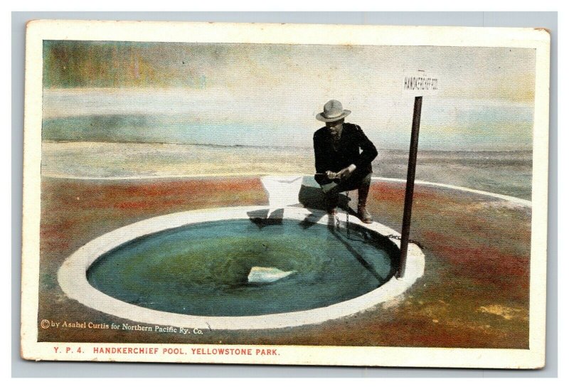 Vintage 1920's Postcard The Handkerchief Pool Yellowstone Park Wyoming