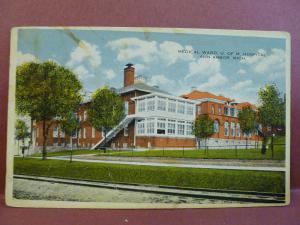 Old Postcard MI Ann Arbor Medical Ward University of Michigan Hospital