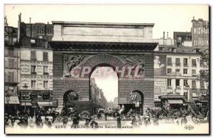 Old Postcard Paris Porte St Martin