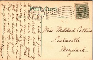 Flume Haydens Mill Pond Chiltonville MA Massachusetts Antique Postcard PM Cancel 