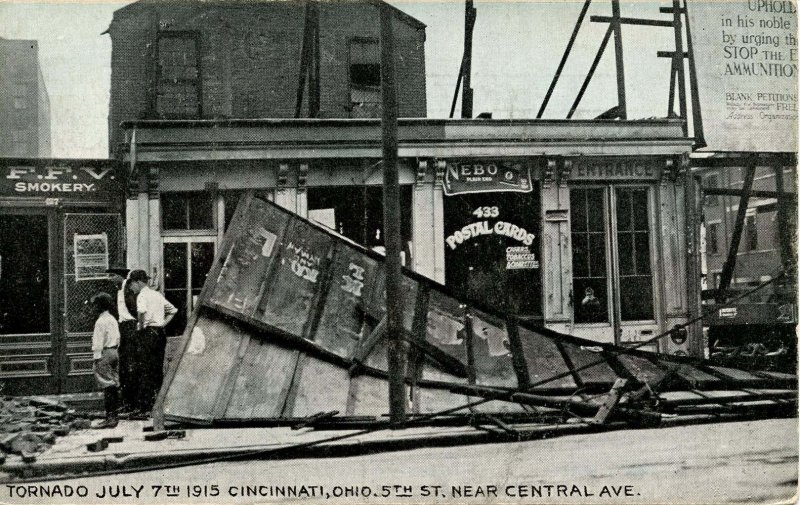 OH - Cincinnati. July 7, 1915 Tornado. 5th St. near Central Avenue