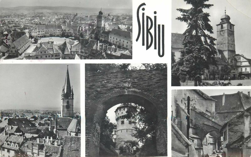 Postcard Romania Sibiu multi view