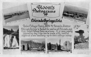 J38/ Colorado Springs RPPC Postcard c1920s 6View Garden Gods Cottages 282