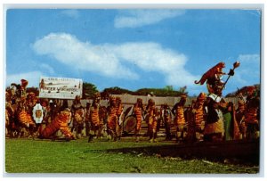 1969 Tiger Worshippers Parading Queen's Park Savannah Trinidad & Tobago Postcard