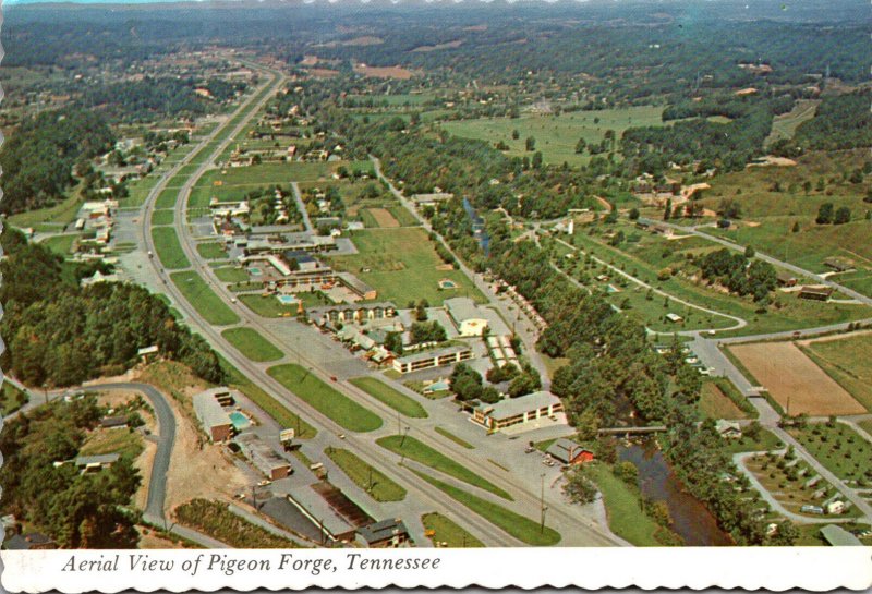 Tennessee Smoky Mountains Pigeon Forge Aerial View