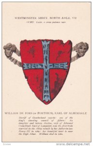 William De Fors (Or Fortibus), Earl Of Albemarle, North Aisle- VII, WESTMINST...