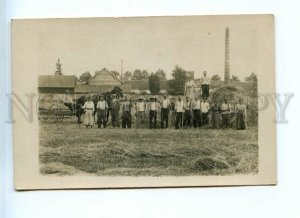 533965 WWI France rural view peasants at work photograph postcard