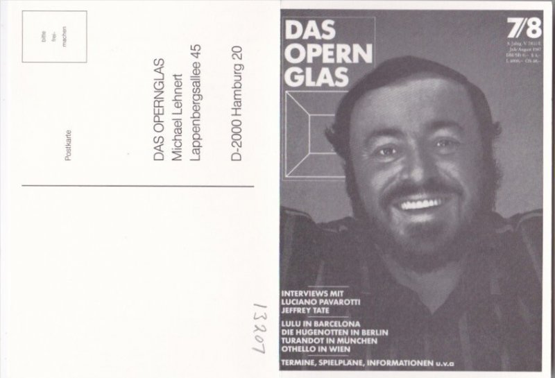 Luciano Pavarotti Das Opern Glas Hamburg Germany