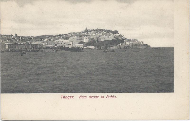 Vista Desde La Bahia, Tangier, Spanish Morocco, Early Postcard, Unused