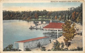 H41/ Macon Georgia Postcard c1910 White City Amusement Park Water Slide