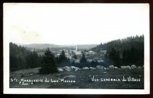 h2127 - STE MARGUERITE DU LAC MASSON Qu 1948 Panoramic View. Real Photo Postcard