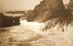 July 31, 1913 View Of Laguna Beach California Real Photo RPPC Egyption F163