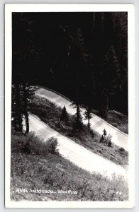 Wyoming RPPC White Switchbacks Teton Pass Real Photo Postcard V24