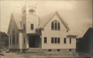 Bingham ME Maine Church c1910 Real Photo Postcard