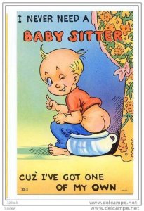 Baby on Potty - Never need a baby sitter - I´ve got my own , 30-40s