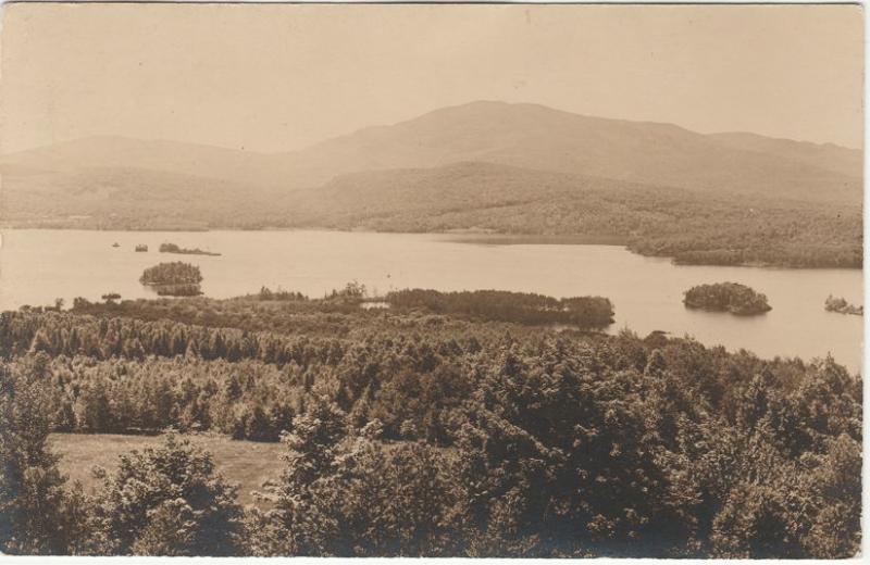 RPPC Moosehead Lake from Blairs Hill - Greenville, Maine - pm 1936 at Kokadjo