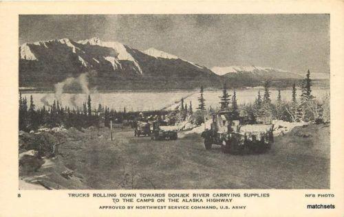 ALASKA Donjek River Alaska Highway undivided postcard 1386